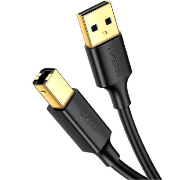 Ugreen Кабель для принтера USB 2.0 AM/BM 2.0m black Ugreen (20847)