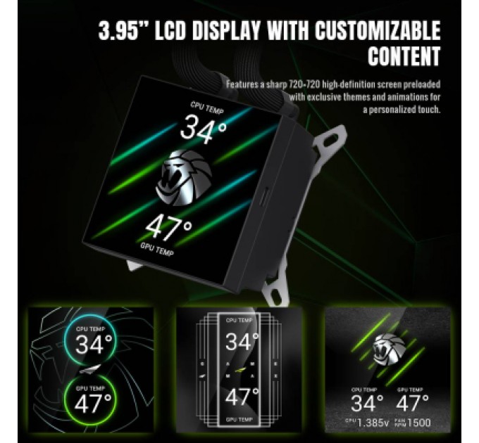 Система рідинного охолодження Gamemax GLACIER 360 LCD BK