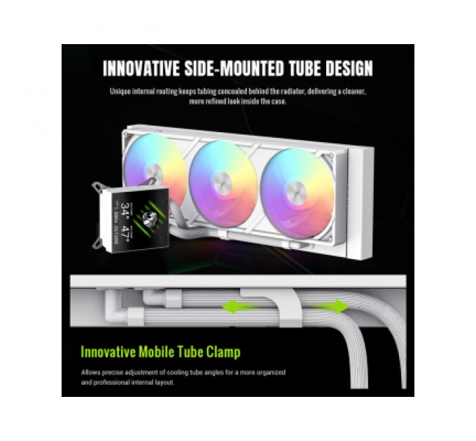 Система рідинного охолодження Gamemax GLACIER 360 LCD WH