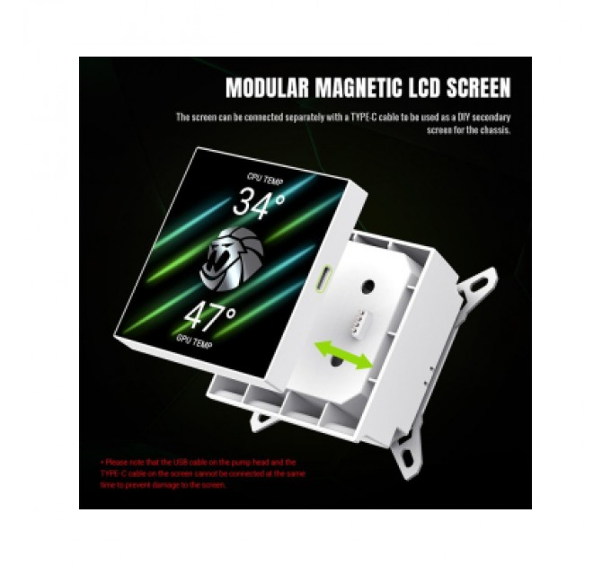 Система рідинного охолодження Gamemax GLACIER 360 LCD WH