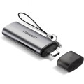 Ugreen Зчитувач флеш-карт Ugreen USB Type-C 3.1 to TF/SD CM184 Gray (50704)