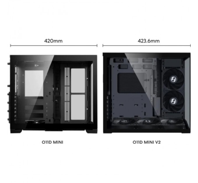 Корпус для ПК Lian Li O11 Dynamic Mini V2, Black (G99.O11DMIV2X.00)