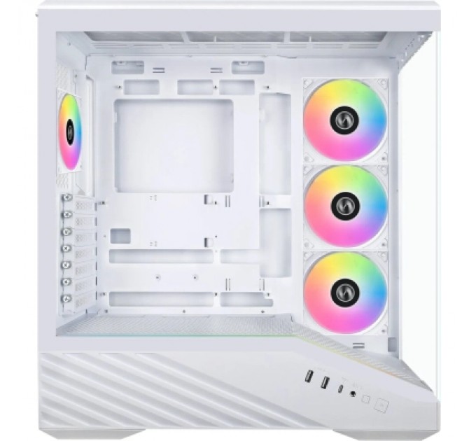 Корпус для ПК Lian Li V100R case with pre-installed four 120mm RGB PWM fan, White (G99.V100RW.01)