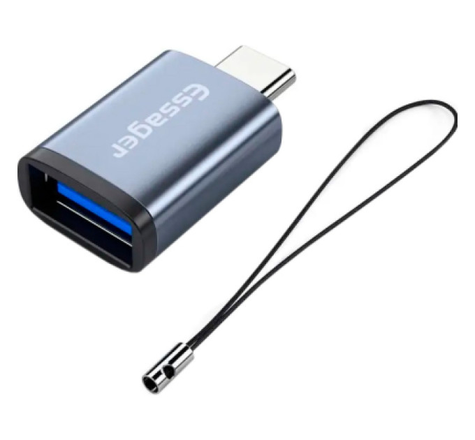 Essager Перехідник OTG USB 3.0 AF to USB-C M gray Essager (EZJAC-SRA0G)