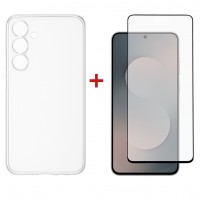 Чохол до мобільного телефона Dengos Samsung Galaxy S25 FE TPU+glass Transparent (DG-KM-172)