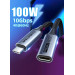 Cabletime Кабель Cabletime USB Type-C - USB Type-C (M/F) PD 100W, 0.5 м, White (CU21E)