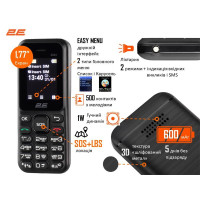 Мобiльний телефон 2E S180 2024 Black (694743653885)