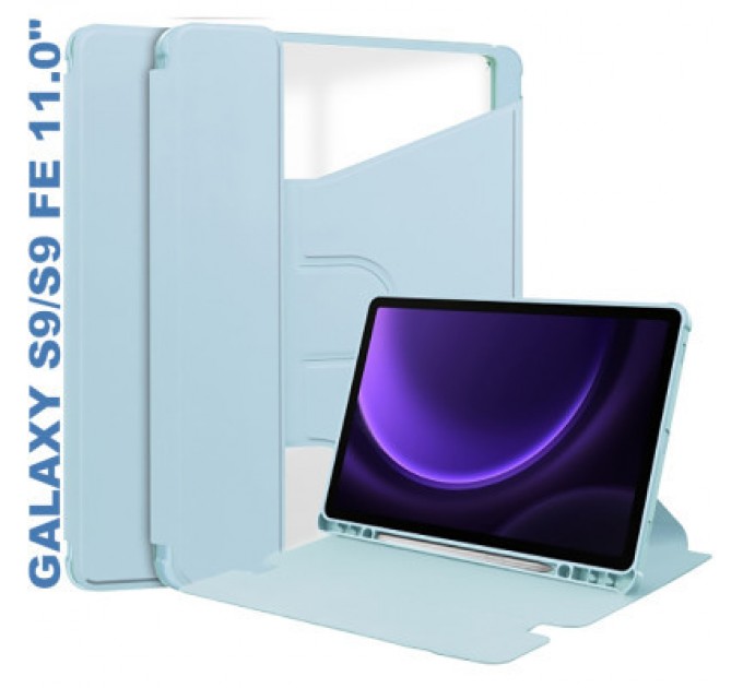 BeCover Чохол до планшета BeCover 360° Rotatable Samsung Tab S9 (SM-X710/SM-X716)/S9 FE (SM-X510/SM-X516B) 11.0" Light Blue (710435)