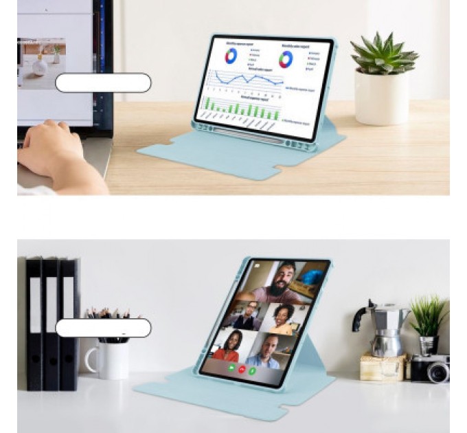 BeCover Чохол до планшета BeCover 360° Rotatable Samsung Tab S9 (SM-X710/SM-X716)/S9 FE (SM-X510/SM-X516B) 11.0" Light Blue (710435)