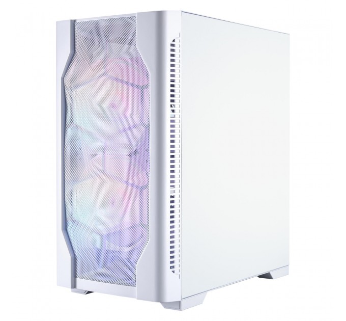 Корпус 1stPlayer D4-M-WH-2F1P-W-1F1-W White