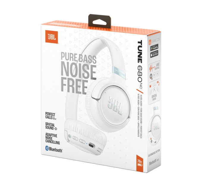 Bluetooth-гарнітура JBL Tune 680NC White (JBLT680NCWHT)