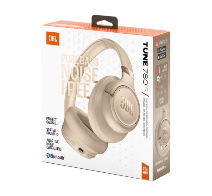 Bluetooth-гарнітура JBL Tune 780NC Beige (JBLT780NCBEG)