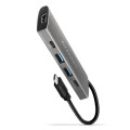 AXAGON Хаб концентратор AXAGON HMC-5G2 USB-C 10Gbps SPEEDSTER 5in1 hub (rev2.0), Grey