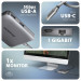 AXAGON Хаб концентратор AXAGON HMC-5HL USB-C 5Gbps SuperSpeed 5in1 hub, Grey