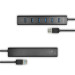 AXAGON Хаб AXAGON HUE-SA7BP USB3.0 CHARGING hub, 40cm USB-A cable, Black