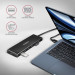 AXAGON Хаб AXAGON HUE-F7A SuperSpeed USB-A FLAT hub, 1m USB-A cable, Black