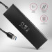 AXAGON Хаб AXAGON HUE-F7A SuperSpeed USB-A FLAT hub, 1m USB-A cable, Black