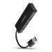 AXAGON Хаб AXAGON HUE-G1A SuperSpeed USB SLIM hub, cable 14cm Type-A, Black