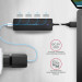 AXAGON Хаб AXAGON HUE-C1A USB-A 5Gbps TRAVEL hub,  20cm Type-A cable, Black