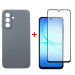 Dengos Чохол до мобільного телефона Dengos Carbon Kit for Samsung Galaxy A17 case + glass Grey (DG-KM-161)