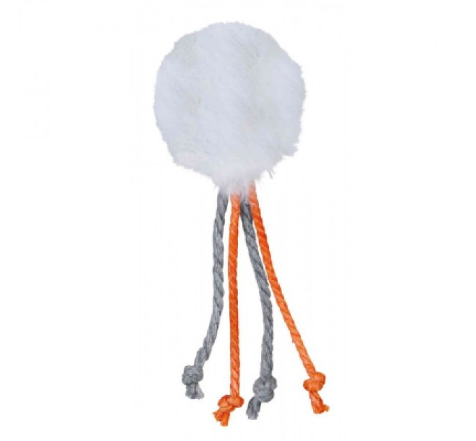 Іграшка для котів Trixie М'ячик з шнурком брязкальцем та котячою м'ятою 4 см (4011905412610)