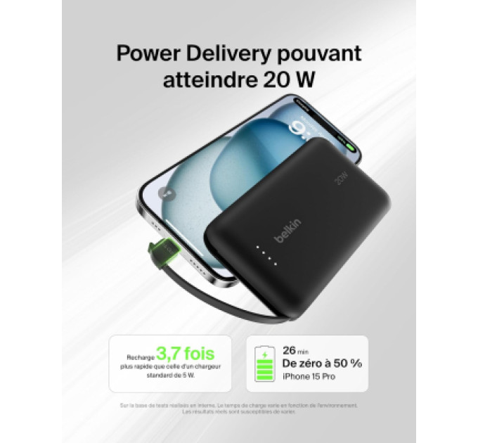 Belkin Батарея універсальна Belkin 10000mAh, 20W, USB-C, Black (BPB021HQBK)