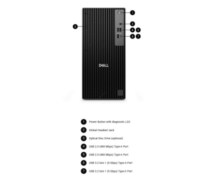 Dell Комп'ютер Dell Pro Tower / i5-14500, 16, 512, кл+м, Win11P (BTO010_QCT1250)