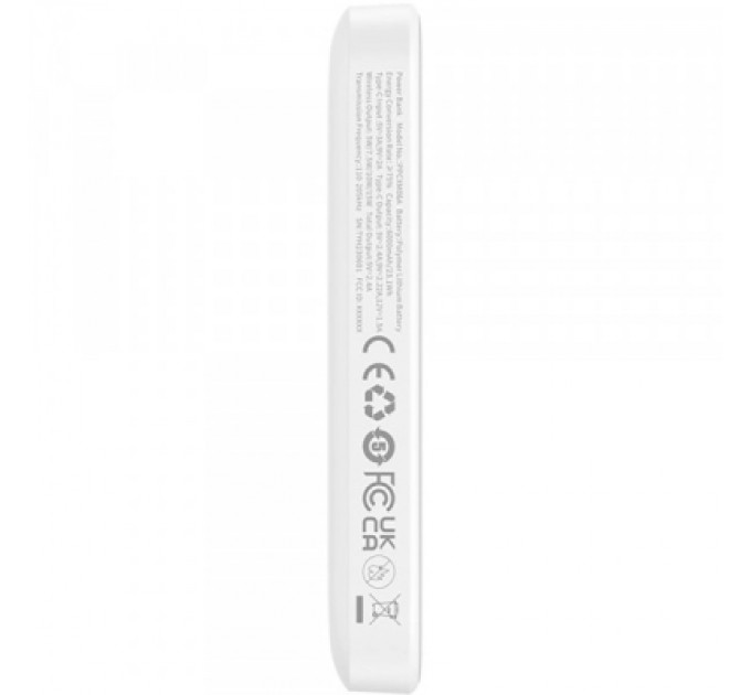 Батарея універсальна Baseus Magnetic Wireless Mini Air 6000mAh 20W PD, QC, Qi-15W, White (6932172641429)