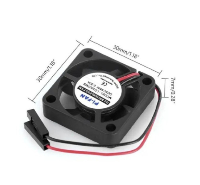 KUONGSHUN Додаткове обладнання для Мікро ПК KUONGSHUN Fan for Raspberry Pi 30307 (3B386)