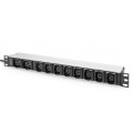 Digitus Силовий блок 19" 1U w/PDU 8xC13, 2xC19, 16A, 250V, вилка C20 Digitus (DN-95427)
