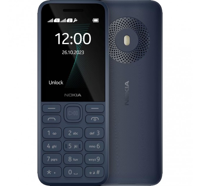 Мобильный телефон Nokia 130 2023 Dual Sim Dark Blue; 2.4" (320x240) TFT / клавиатурный моноблок / ОЗУ 4 МБ / 4 МБ встроенной + microSD до 32 ГБ / без камеры / 2G (GSM) / 130.9x50.6x14 мм, 98.2 г / 1450 мАч / тёмно-синий