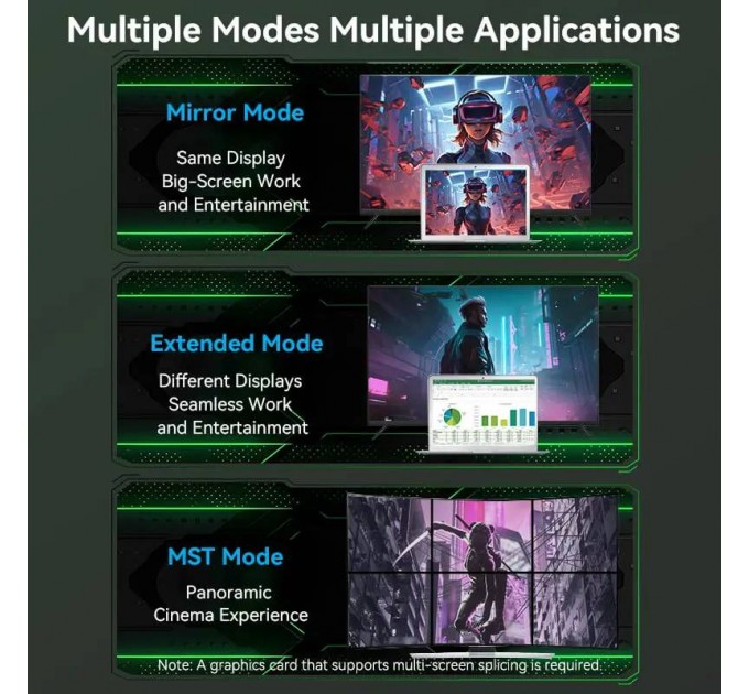 Кабель Vention HDMI - HDMI V 2.1 (M/M), 2 м, Green (ALOGH)