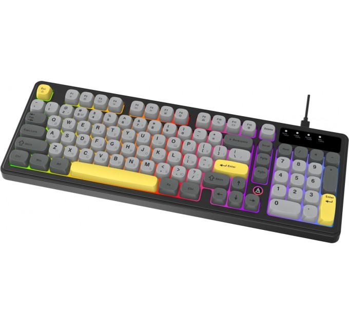 Клавіатура Ajazz AF98 Black USB-C Black Gray Yellow (AF98-BGY)