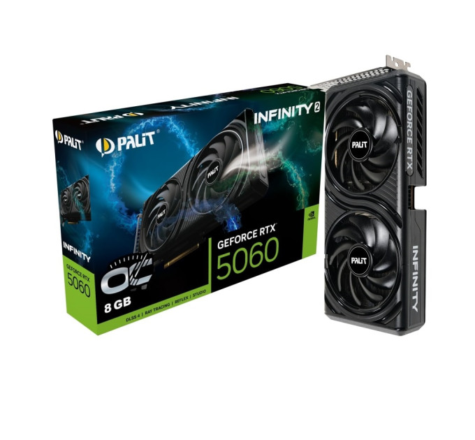 Palit Відеокарта GF RTX 5060 8GB GDDR7 Infinity 2 OC Palit (NE75060V19P1-GB2063L)