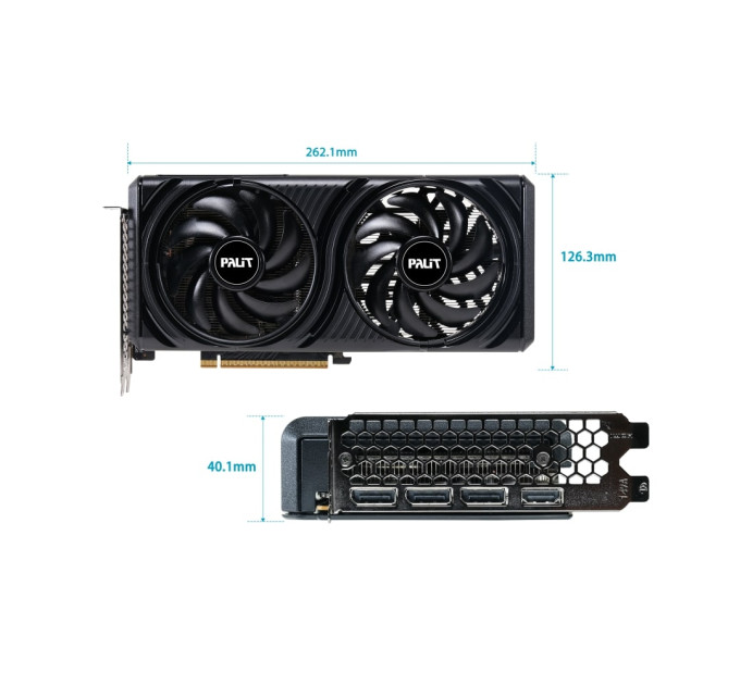 Palit Відеокарта GF RTX 5060 8GB GDDR7 Infinity 2 OC Palit (NE75060V19P1-GB2063L)