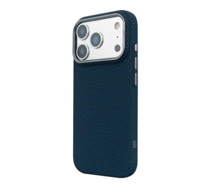 Чохол до мобільного телефона Armorstandart LikeCarbon2 MagCase Apple iPhone 17 Pro Kevlar Dark Blue (ARM88554)