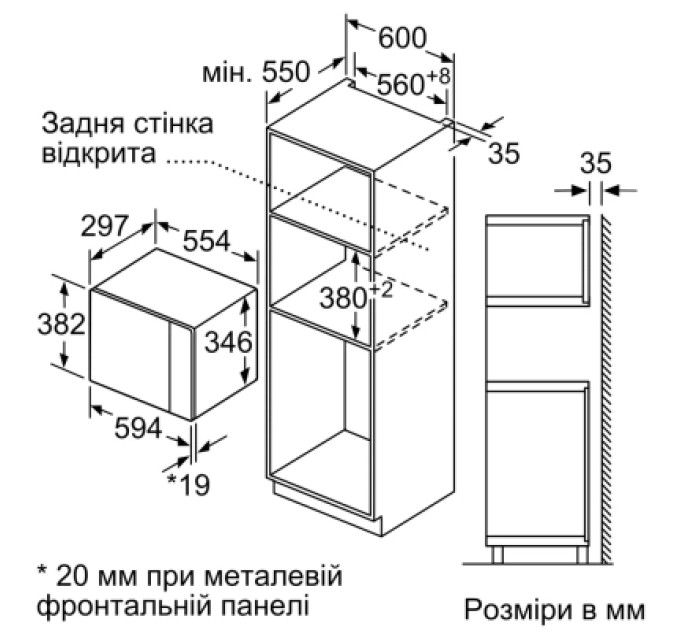 Bosch Мікрохвильова піч Bosch BFL 524 MW2 (BFL524MW2)