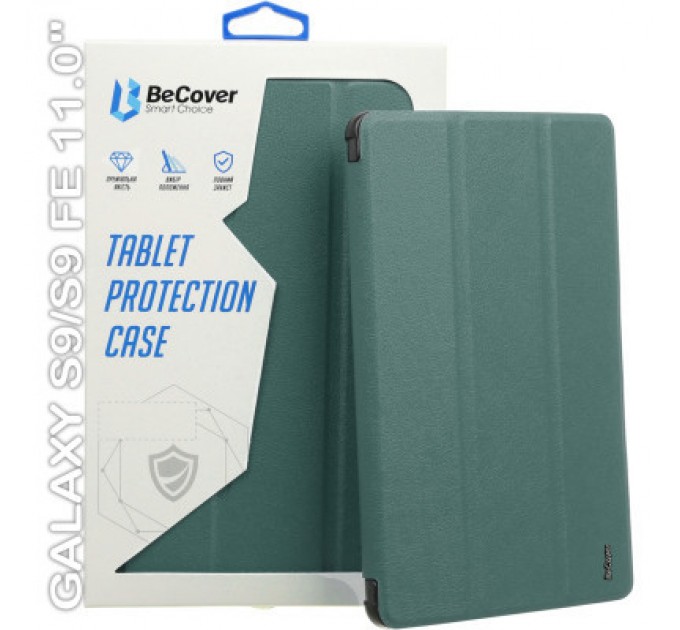 BeCover Чохол до планшета BeCover Smart Case Samsung Tab S9 (SM-X710/SM-X716)/S9 FE (SM-X510/SM-X516B) 11.0" Dark Green (710410)