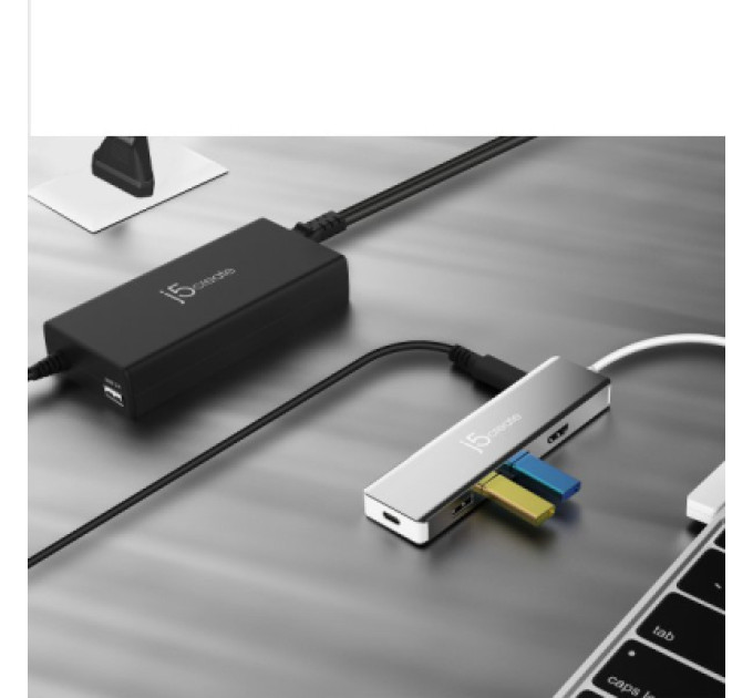 J5create Блок живлення до ноутбуку J5create USB-C/PD/90W, USB-A/10W (JUP2290C-EN)
