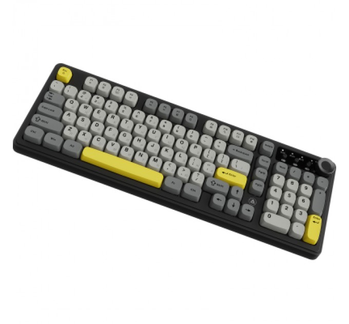 Клавіатура Ajazz AF98 Plus Wireless/Bluetooth/USB UA Black/Grey/Yellow (AF98-PLUS-BGY)