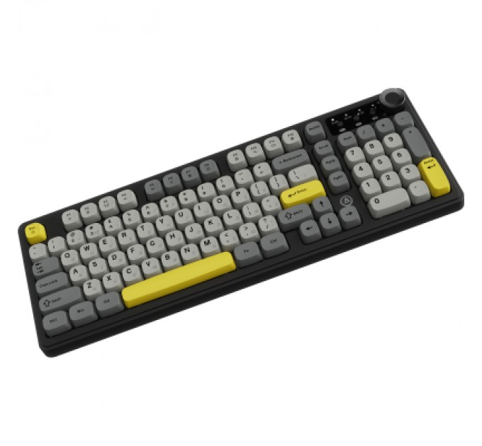 Клавіатура Ajazz AF98 Plus Wireless/Bluetooth/USB UA Black/Grey/Yellow (AF98-PLUS-BGY)