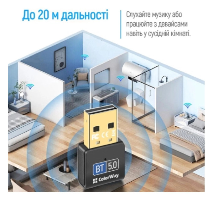ColorWay Bluetooth-адаптер ColorWay Bluetooth BT 5.0 (CW-AD-BT50)