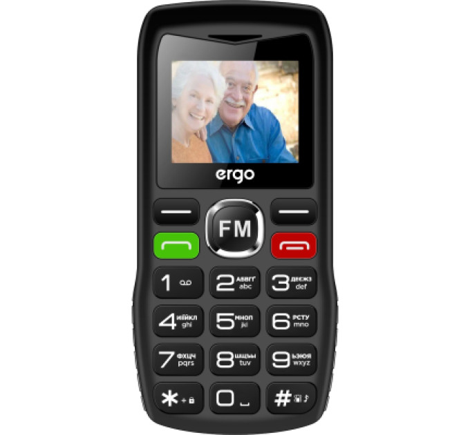 Ergo Мобільний телефон Ergo R182 Black
