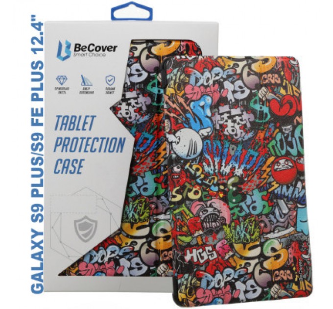 BeCover Чохол до планшета BeCover Smart Case Samsung Tab S9 Plus (SM-X810/SM-X816)/S9 FE Plus (SM-X610/SM-X616) 12.4" Graffiti (710377)