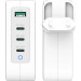 J5create Зарядний пристрій J5create 1xUSB + 3xUSB-C 130W GaN QC3.0/PD/PPS (JUP43130E-EN)