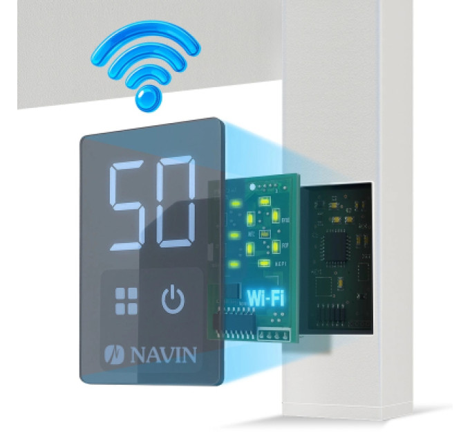 Navin Сушарка для рушників Navin Авангард Х, 1200х480, Wi-Fi, сталь, білий, правобічна (12-172055-4812)