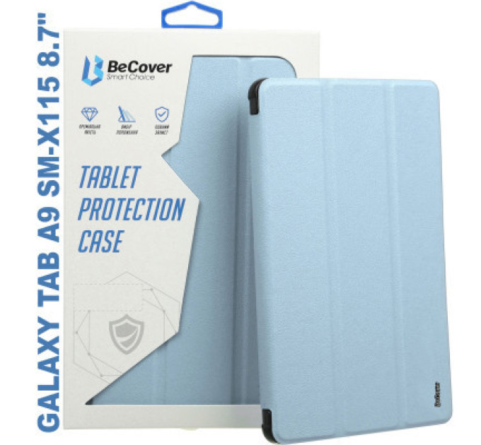 BeCover Чохол до планшета BeCover Soft Edge stylus holder Samsung Tab A9 SM-X115 8.7" Light Blue (710358)