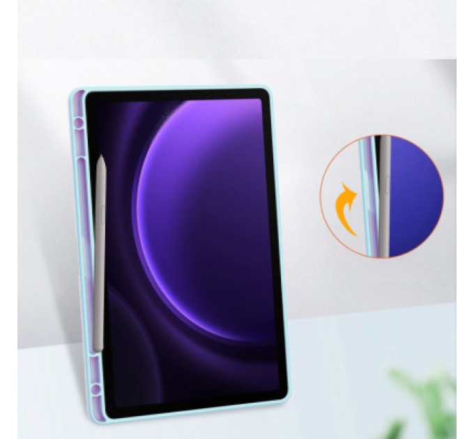 BeCover Чохол до планшета BeCover Soft Edge stylus holder Samsung Tab S9 (SM-X710/SM-X716)/S9 FE (SM-X510/SM-X516B) 11.0" Light Bl (710441)