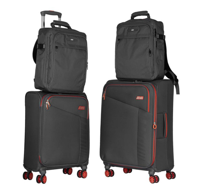 2E Набір валіз 2E Trek (M+S), сірі (2E-SPE-TREK-SET4-GR)