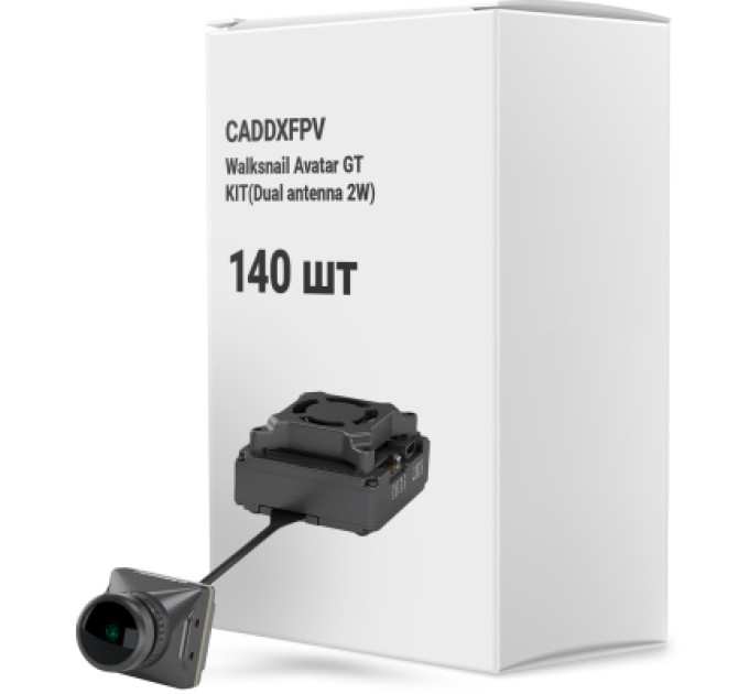 CADDXFPV Відеосистема FPV CADDXFPV Walksnail Avatar GT KIT(Dual antenna 2W) упаковка 140 шт. (WN12-2W14BBOX140)